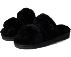 FIRESIDE By Dearfoams Benalla Shearling Double Band Slide