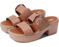 FitFlop Pilar Leather Slide Platforms